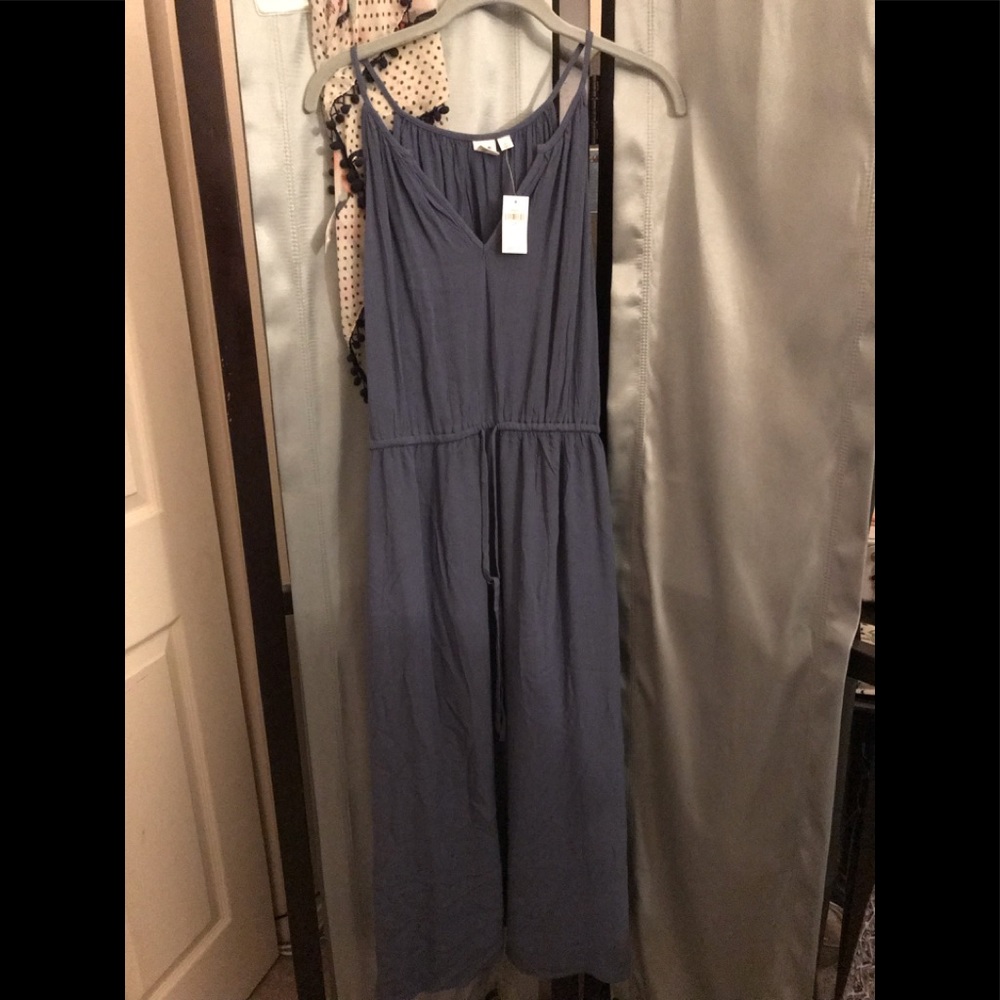 Gap large tall dress sleeveless blue NWT maxi